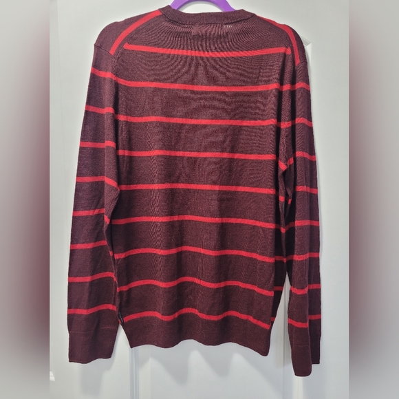 NWT CALVIN KLEIN Men's Contrast Stripe Long Sleeve Crew Neck Sweater Size Medium - Picture 7 of 7